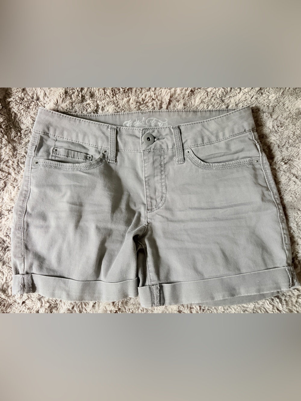 Women’s Light Gray Cotton Shorts